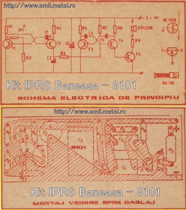 Kit 8101 - Sirena - Schema electrica si PCB