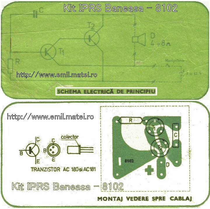 Kit 8102 - Generator Morse - Schema electrica si PCB