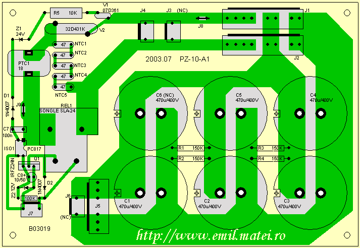 Soft Start Circuit PCB