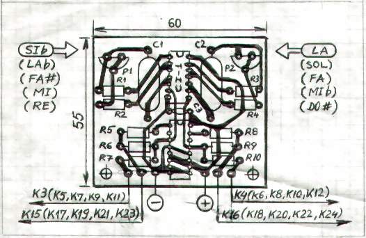 Fig.5 - Placa imprimata pentru schema din figura 3.
				width=