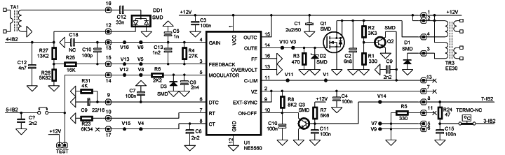 Schema de comanda invertor de sudare, cu NE5560 Schema de comanda invertor de sudare, cu NE5560