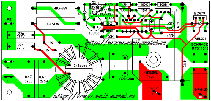 Soft Start Circuit PCB